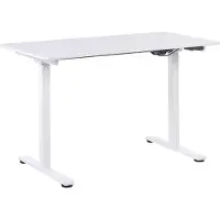 Beliani GRIFTON - Verstelbaar bureau - Wit - 120 cm - Staal