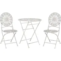 Beliani SCAFA - Bistro set - Wit - IJzer
