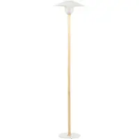 Beliani MOPPY - Staande lamp - Wit - Eikenhout