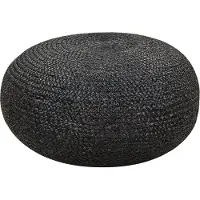 Beliani TIFELT - Poef - Zwart - Jute