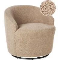 Beliani DAVIK - Fauteuil - Taupe - Bouclé
