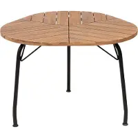 Beliani VARENNA - Tuintafel - Lichtbruin - 110 cm - Acaciahout