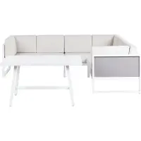Beliani CASTELLA/FRATTE - Loungeset-Wit-Aluminium