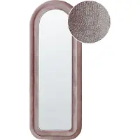 Beliani CULAN - Wandspiegel - Roze - Fluweel