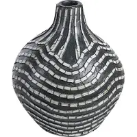 Beliani KUALU - Decoratieve vaas - Zwart - Terracotta