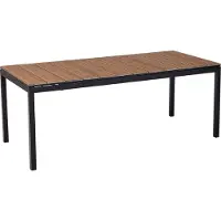 Beliani TOFANE - Tafel uitschuifbaar - Lichtbruin - 198/248 x 90 - Aluminium