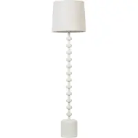 Beliani KRIOS - Vloerlamp - Wit - Linnen