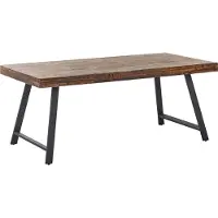 Beliani WARTON - Eettafel - Donkerbruin - 180 x 90 cm - Grenenhout