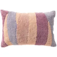 Dutch decor IMME - kussenhoes 40x60 cm - organisch gestreept - Dusky Orchid - paars - met rits - zonder binnenkussen