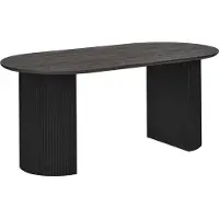 Beliani SAVORY - Eettafel - Zwart - 180 x 90 cm - MDF