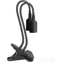 KOBI Planty Clip W Duo - tafellamp met 2x - zwart - Flexibele Arm met Klem | 2x E27 | Max 2x 30W exclusief