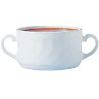 Luminarc Soepkommen Essential - wit - D9.5 x 6 cm - porselein - schaaltjes met oren - ontbijt/hapjes - stapelbaar