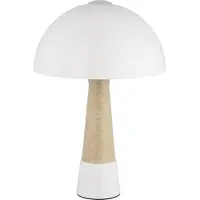Nowa Tafellamp Paulin, crème / amber, Woon-/ Eetkamer, metaal, Scandinavisch, Tafellamp