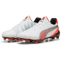 Puma Voetbalschoen 'King Ultimate' zilvergrijs / lichtrood / zwart / wit