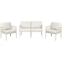 Beliani ERICHE - Loungeset 4-zits - Lichtbeige - Polypropyleen