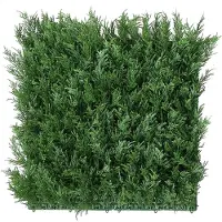 Wellhome Kunsthaagpaneel Voor Verticale Tuin Voor Binnen-en Buitendecoratie Ceder In Groen 100x100cm