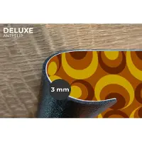 KitchenYeah Placemats - Patronen - Geel - Retro - Abstract - Bruin - Hittebestendig - Anti-Slip - Onderlegger - Afneembaar - 45x30 cm - 6 stuks