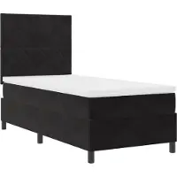 vidaXL LED Box Spring Bed met hoofdeinde Zwart 90 x 190 cm Fluweel