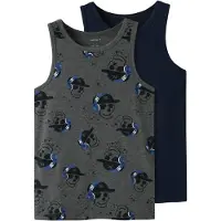 Name It Kids Onderhemd blauw / navy / donkergrijs / wit