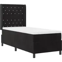 vidaXL Boxspringbed met matras, zwart, 80 x 200 cm, fluweel