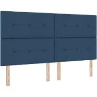 vidaXL Boxspring bed met hoofdeinde Blauw 180 x 200 cm Stof