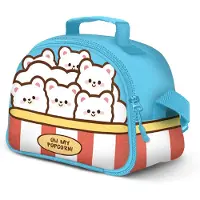 KARACTERMANIA - Oh My Pop! - Popcorn- Thermische Lunchtas - Lunchbox - Broodtrommel - Blauw