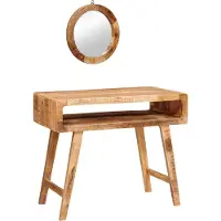 vidaXL Kaptafel met opslag Bruin 90 x 76 x 45 cm Massief Mango Hout