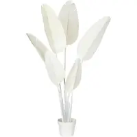 Beliani BANANA TREE - Kunstplant - Wit - 123 cm - Synthetisch materiaal