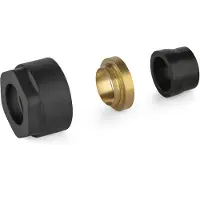 Plieger Koppelingen koper valvola 1/2" 15 mm mat zwart