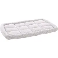 Flamingo Hondenkussen – Benchkussen – Extra zacht hondenkussen 100,5 x 63,5 cm – Geschikt voor hondenbench en kattenkussen – Jacquard Rechthoekig Grijs