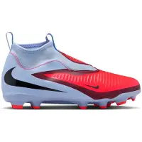 Nike Phantom 6 High Academy Veterloze Gras / Kunstgras Voetbalschoenen (MG) Kids Lichtblauw Felrood Zwart