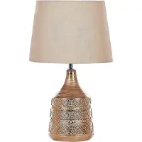 Beliani Tafellamp, Valgomoji lempa Beliani Lampa valgomoji keraminė ruda LŪPA