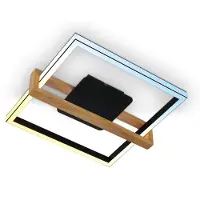 Briloner LED-plafondlamp 3768015, dimbaar, zwart, Woon-/ Eetkamer, metaal, Modern, LED plafondlamp
