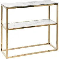 Beliani AZUSA - Consoletafel - Wit - Veiligheidsglas