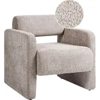 Beliani HALLSBERG - Fauteuil - Taupe - Bouclé