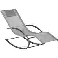 Beliani CARANO II - Strandstoel - Lichtgrijs - Staal