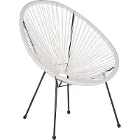 Beliani ACAPULCO II - Tuinstoel - Wit - PE rotan