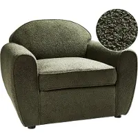 Beliani ELLEDE - Fauteuil - Donkergroen - Bouclé