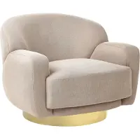 Beliani LEJRE - Fauteuil - Taupe - Polyester