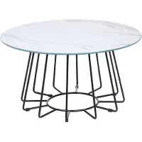 Beliani BERNIE - Salontafel - Wit - Veiligheidsglas