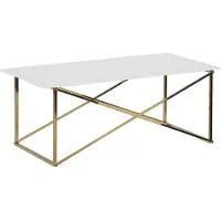 Beliani EMPORIA - Salontafel-Wit-Veiligheidsglas