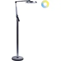 Beliani CARINA - Staande lamp - Grijs - Synthetisch materiaal