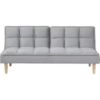 Beliani SILJAN - Driezitsbank-Grijs-Polyester
