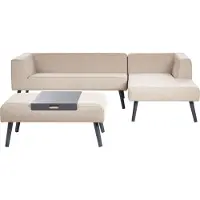 Beliani SORRIVOLI - Loungeset 4-zits - Beige - Olefine