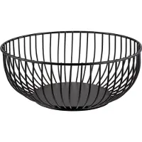 Westmark draadmand Lumos klein – Stijlvolle fruitschaal & broodmand – Decoratieve metalen mand voor fruit, groenten, brood & broodjes – Zwart, 20 cm