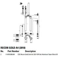 RockShox Goud Recon Solo Air 51os Voorvork
