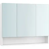Vasagle Badkamerkast met spiegeldeuren en verstelbare planken, 90L cm