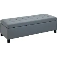 EStore -Sitzbank-Leinenimitat(100% Polyester), Schaumstoff-125L x 49B x 41,5H cm-Grau