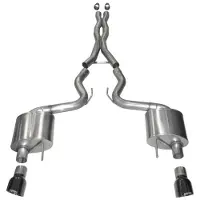 CORSA Performance Corsa 2015-2017 Ford Mustang GT Fastback 5.0 3in Xtreme Cat Back Exhaust w/ Dual Black 4.5in Tips