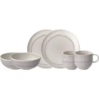 Villeroy & Boch Ontbijtservies set Parelemor zand Gemaakt in Duitsland, Fine China porselein (set, 6-delig)
